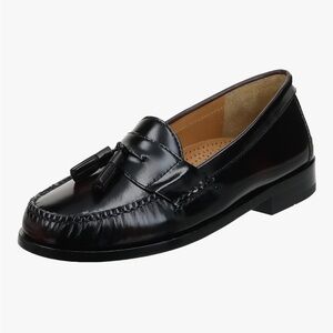 Cole haan mens‎ black penny pinch Maine tassel leather loafers size 12 NWT
